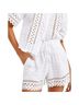 Veronica Beard 100% Cotton Solid White Shorts Size XL - photo 1