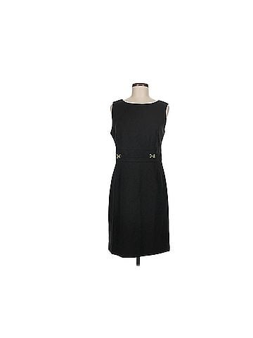 PREMISE PREMISE Sleeveless, crew neckline, sheath, solid, zipper detail, black, work, knee Casual Dress (view 1)