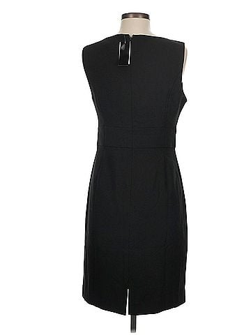 PREMISE PREMISE Sleeveless, crew neckline, sheath, solid, zipper detail, black, work, knee Casual Dress (view 2)