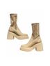 AGL 100% Leather Tan Ivory Boots Size 9 - photo 11