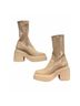 AGL 100% Leather Tan Ivory Boots Size 9 - photo 6