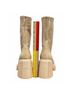 AGL 100% Leather Tan Ivory Boots Size 9 - photo 3