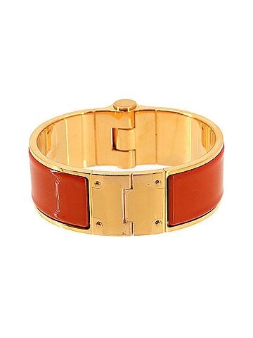 Hermès Hermes Charniere GM Bracelet Bangle Gold Rouge Vif (view 2)