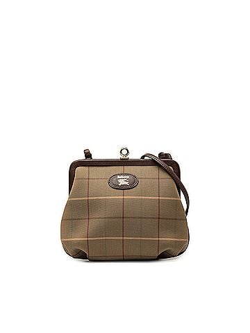 Burberry Vintage Check Canvas Kiss Lock Crossbody (view 1)