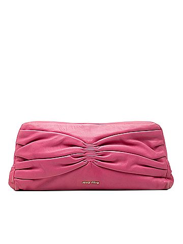 Miu Miu Pleated Nappa Frame Clutch (view 1)