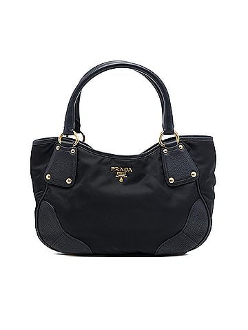 Prada Vitello Daino Trimmed Tessuto Handbag (view 1)