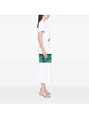 Versace PVC Jungle Print Zipped Clutch (view 2)