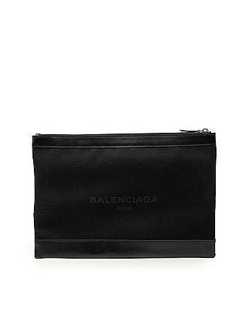 Balenciaga Canvas Navy Clip Clutch L (view 1)