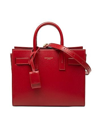 Saint Laurent Nano Leather Sac De Jour Satchel (view 1)