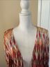 Chico's Design Print Orange Brown Cardigan Size 8 - photo 6
