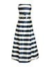 Nicholas Stripes Black White Cocktail Dress Size 6 - photo 1