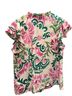 1.State Floral Multi Color Short Sleeve Blouse Size M - photo 2