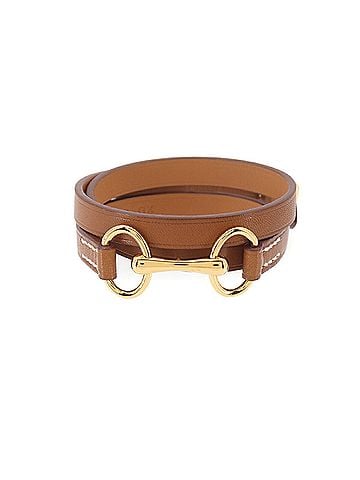Hermès Hermes Triple Tour Bracelet, Leather, Brown, T1 Y Stamp, Gold Hardware (view 1)