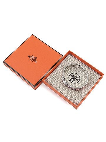 Hermès Hermes Clic H PM Honage Brides de Coeur Bangle Pink Silver (view 2)
