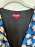 STAUD 65% Rayon 35% Viscose 100% Polyester Floral Blue White Black Cocktail Dress Size 6 - photo 3