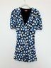 STAUD 65% Rayon 35% Viscose 100% Polyester Floral Blue White Black Cocktail Dress Size 6 - photo 7