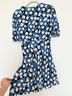 STAUD 65% Rayon 35% Viscose 100% Polyester Floral Blue White Black Cocktail Dress Size 6 - photo 8