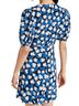 STAUD 65% Rayon 35% Viscose 100% Polyester Floral Blue White Black Cocktail Dress Size 6 - photo 2