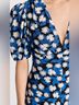 STAUD 65% Rayon 35% Viscose 100% Polyester Floral Blue White Black Cocktail Dress Size 6 - photo 6