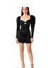 Halpern Solid Black Cocktail Dress Size 6 - photo 1