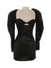 Halpern Solid Black Cocktail Dress Size 6 - photo 2