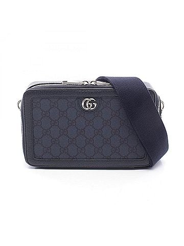Gucci Gucci Ophidia GG Supreme Shoulder Bag/Handbag, Coated Canvas and Leather, Men's, Navy, 771174 (view 1)