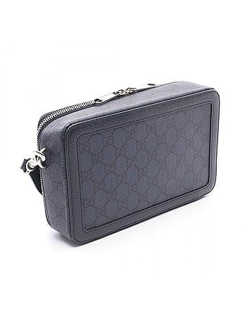 Gucci Gucci Ophidia GG Supreme Shoulder Bag/Handbag, Coated Canvas and Leather, Men's, Navy, 771174 (view 2)