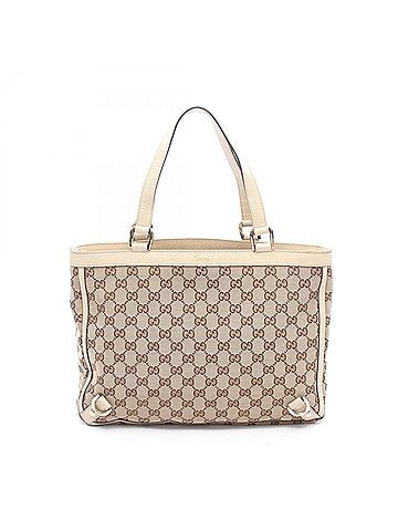 Gucci Gucci Abbey Tote Bag Handbag, Canvas and Leather, Women's, Beige/Ivory, Item No. 170004 (view 1)