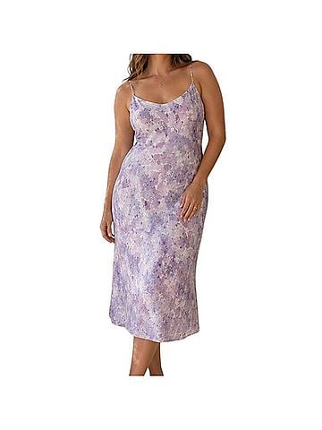 J.Crew Flora Obscura Lavender Slip Casual Dress (view 1)