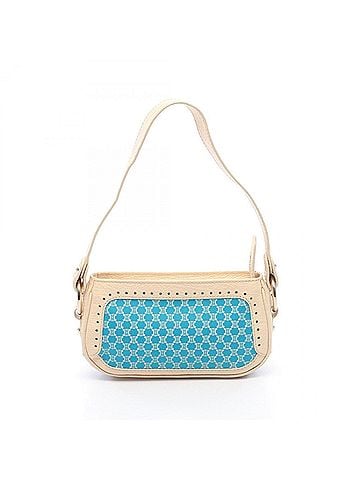 Céline Celine Macadam Shoulder Bag/Handbag, Canvas and Leather, Women's, Blue/Ivory (view 1)