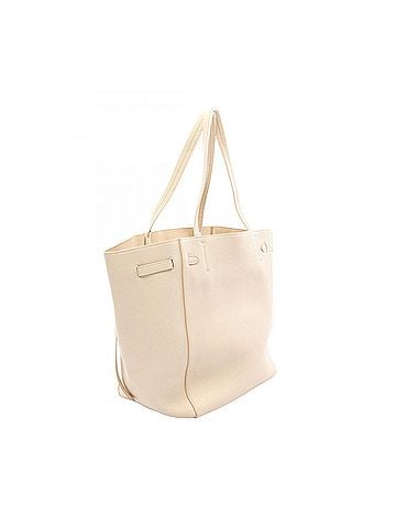 Céline Celine Cabas Phantom Small Tote Bag Handbag Leather Women's Ivory (view 2)