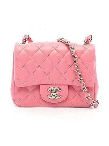 Chanel Chanel Mini Matelassé Shoulder Bag/Handbag, Lambskin Leather, Women's, Pink (view 1)