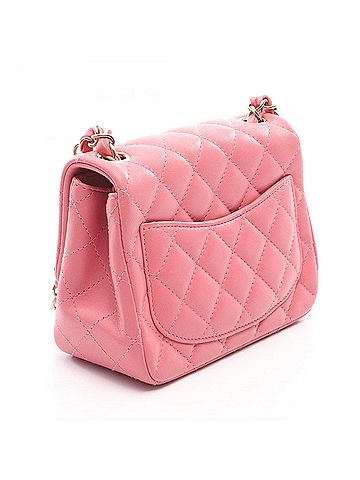 Chanel Chanel Mini Matelassé Shoulder Bag/Handbag, Lambskin Leather, Women's, Pink (view 2)