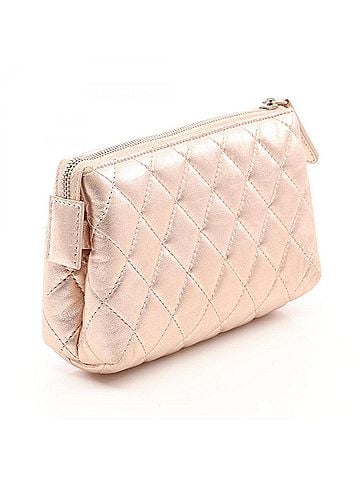Chanel Chanel Matelassé Handbag/Pouch, Lambskin Leather, Women's, Pink, A69259 (view 2)