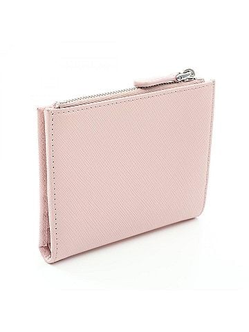 Prada Prada SAFFIANO TRIANG Bi-fold Wallet, Saffiano Leather, Women's, Pink (ML050) (view 2)