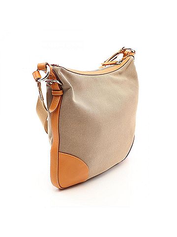 Prada Prada LOGO JACQUARD Shoulder Bag/Handbag, Canvas and Leather, Women's, Beige (view 2)