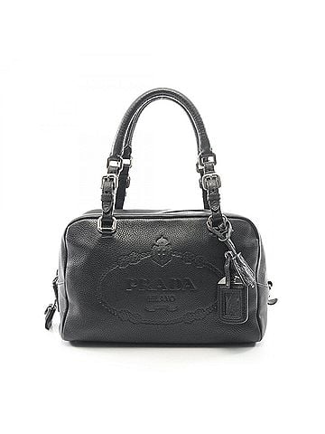 Prada Prada VIT.DAINO Handbag, Leather, Women's, Black, BR3091 (view 1)