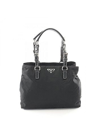 Prada Prada PRADA Tote Bag Handbag Nylon Saffiano Leather Women's Black BR2199 (view 1)