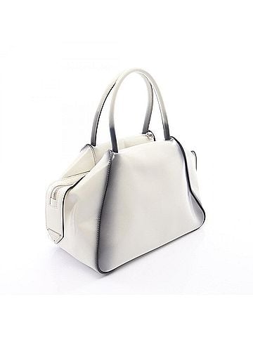 Prada Prada Supernova Small 2-Way Handbag, Leather, Women's, White/Navy (view 2)