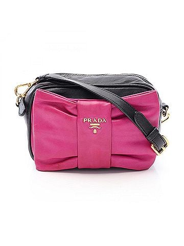 Prada Prada PRADA Shoulder Bag Handbag Leather Women's Black/Pink (view 1)
