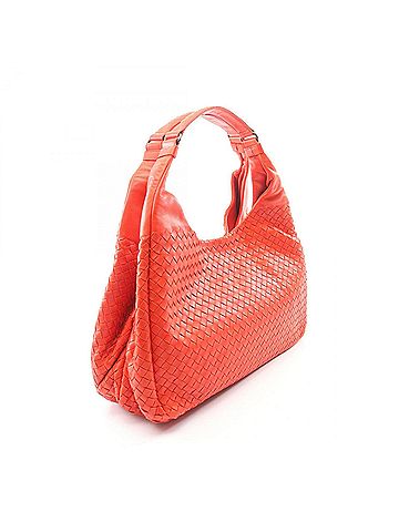 Bottega Veneta Bottega Veneta Large Campana Bag, Intrecciato Shoulder Bag/Handbag, Leather, Women's, Red (view 2)