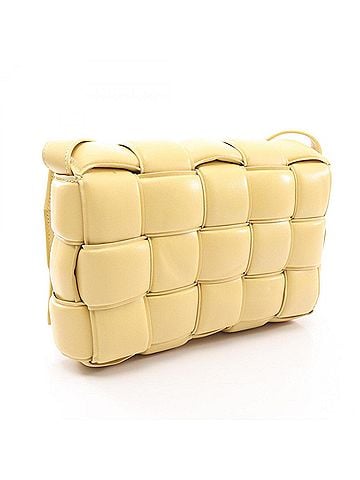 Bottega Veneta Bottega Veneta Padded Cassette Intrecciato Shoulder Bag/Handbag, Leather, Women's, Yellow, 591970 (view 2)
