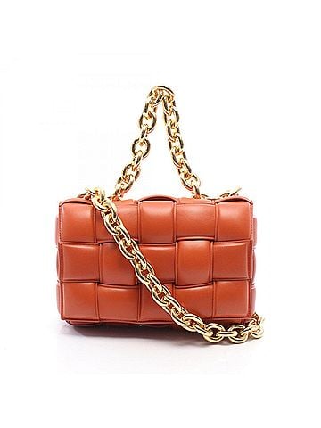 Bottega Veneta Bottega Veneta The Chain Cassette Shoulder Bag Handbag Leather Women's Orange 631421 (view 1)