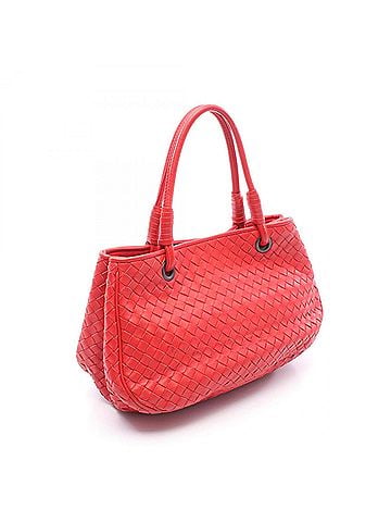 Bottega Veneta Bottega Veneta Intrecciato Handbag, Leather, Women's, Red (view 2)