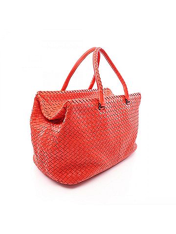 Bottega Veneta Bottega Veneta Intrecciato Tote Bag Handbag Leather Women's Red (view 2)
