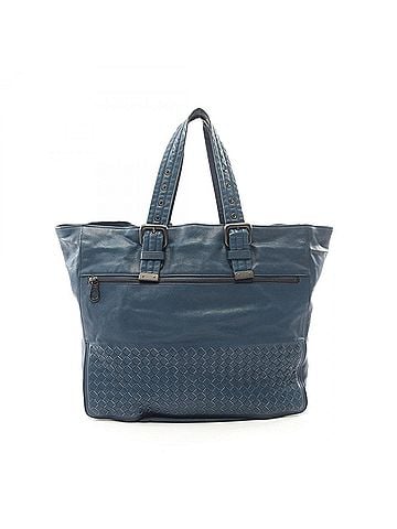 Bottega Veneta Bottega Veneta Intrecciato Tote Bag Handbag Leather Men's Blue (view 1)