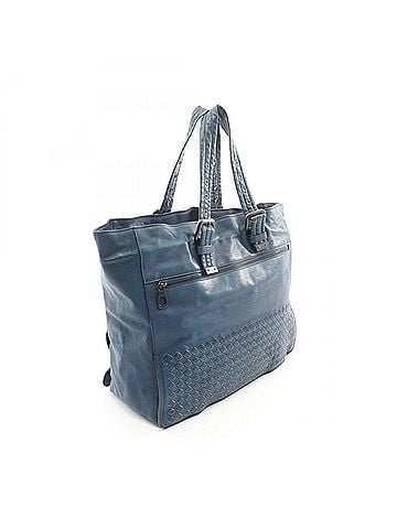 Bottega Veneta Bottega Veneta Intrecciato Tote Bag Handbag Leather Men's Blue (view 2)