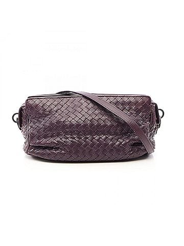 Bottega Veneta Bottega Veneta Intrecciato Shoulder Bag/Handbag, Leather, Women's, Purple (view 1)