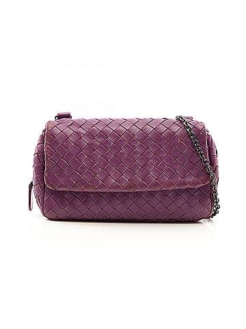 Bottega Veneta Bottega Veneta Intrecciato Shoulder Bag/Handbag, Leather, Women's, Purple (view 1)