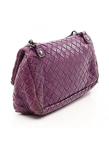 Bottega Veneta Bottega Veneta Intrecciato Shoulder Bag/Handbag, Leather, Women's, Purple (view 2)